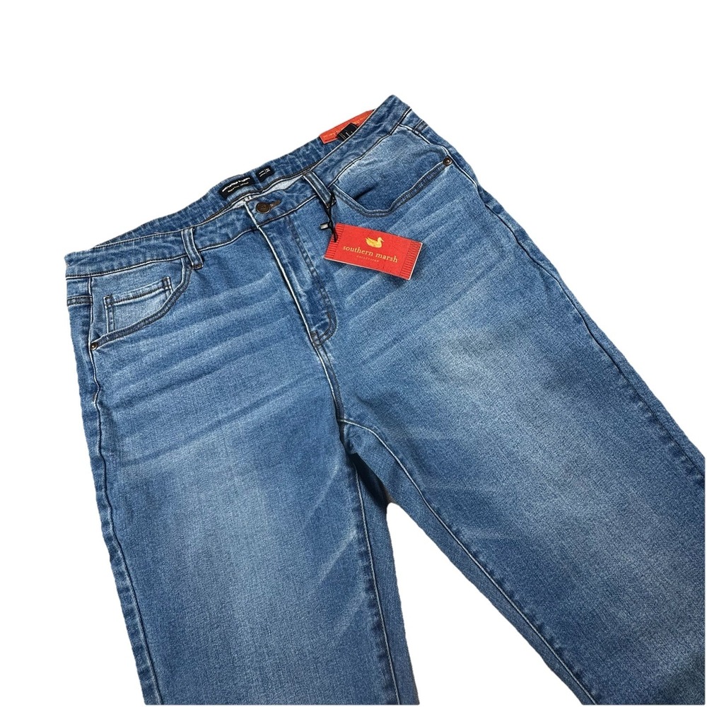 NWT‎ Southern Marsh Greenville Stretch Denim Jeans Men 36x30 Light Blue